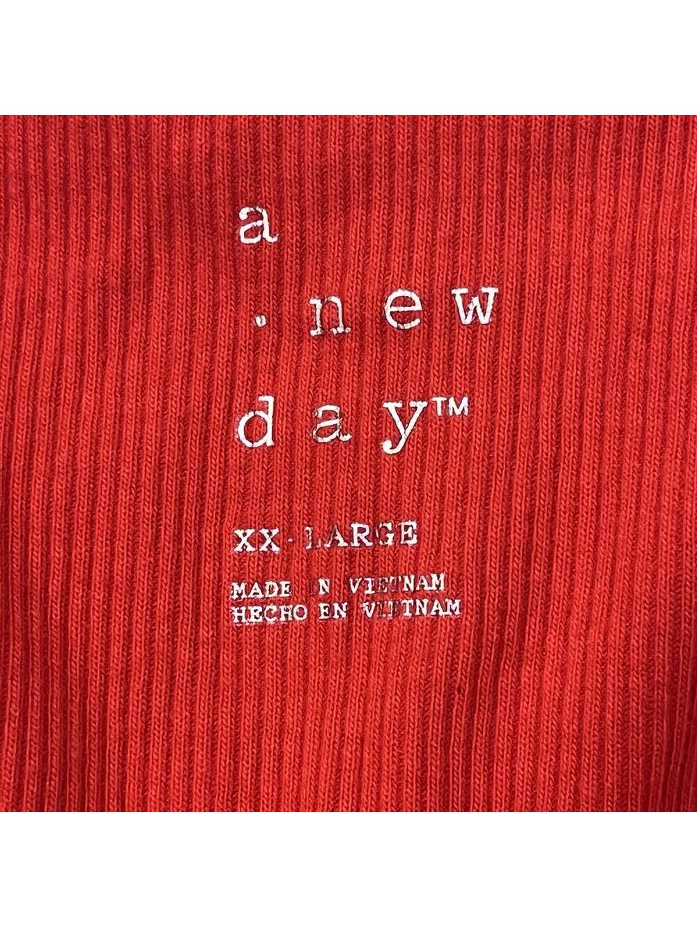 A New Day Red Strapless Ribbed Maxi Dress XXL Bodycon Tube Dress Stretch - Picture 8 of 9